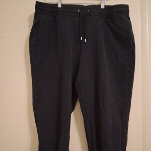 Quince Black Heavyweight Fleece Boyfriend Jogger Sweatpant sz XL Organic Cotton